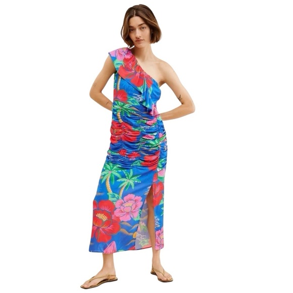 FARM Rio Dresses & Skirts - Farm Rio for Anthropologie Floral One-Shoulder Dress S